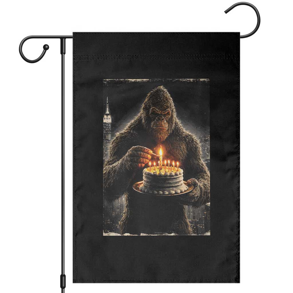 Funny Birthday Bigfoot Garden Flag Sasquatsch Bday Party Vintage Graphic Japanese Art