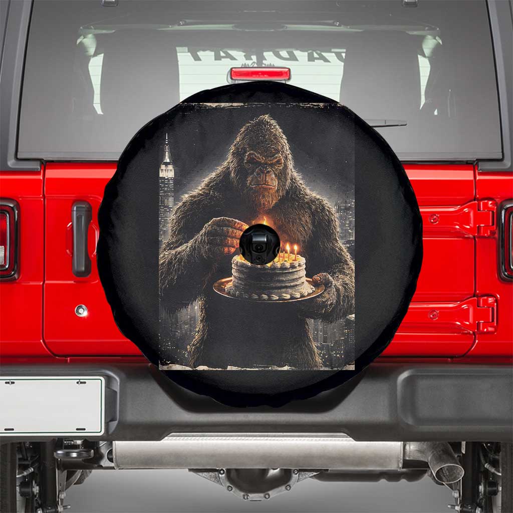 Funny Birthday Bigfoot Spare Tire Cover Sasquatsch Bday Party Vintage Graphic Japanese Art