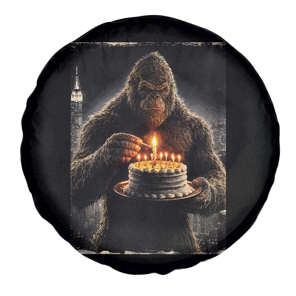 Funny Birthday Bigfoot Spare Tire Cover Sasquatsch Bday Party Vintage Graphic Japanese Art