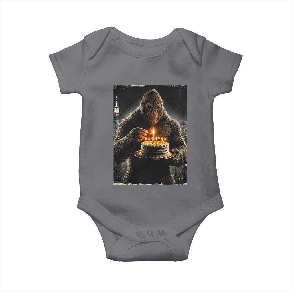 Funny Birthday Bigfoot Baby Onesie Sasquatsch Bday Party Vintage Graphic Japanese Art