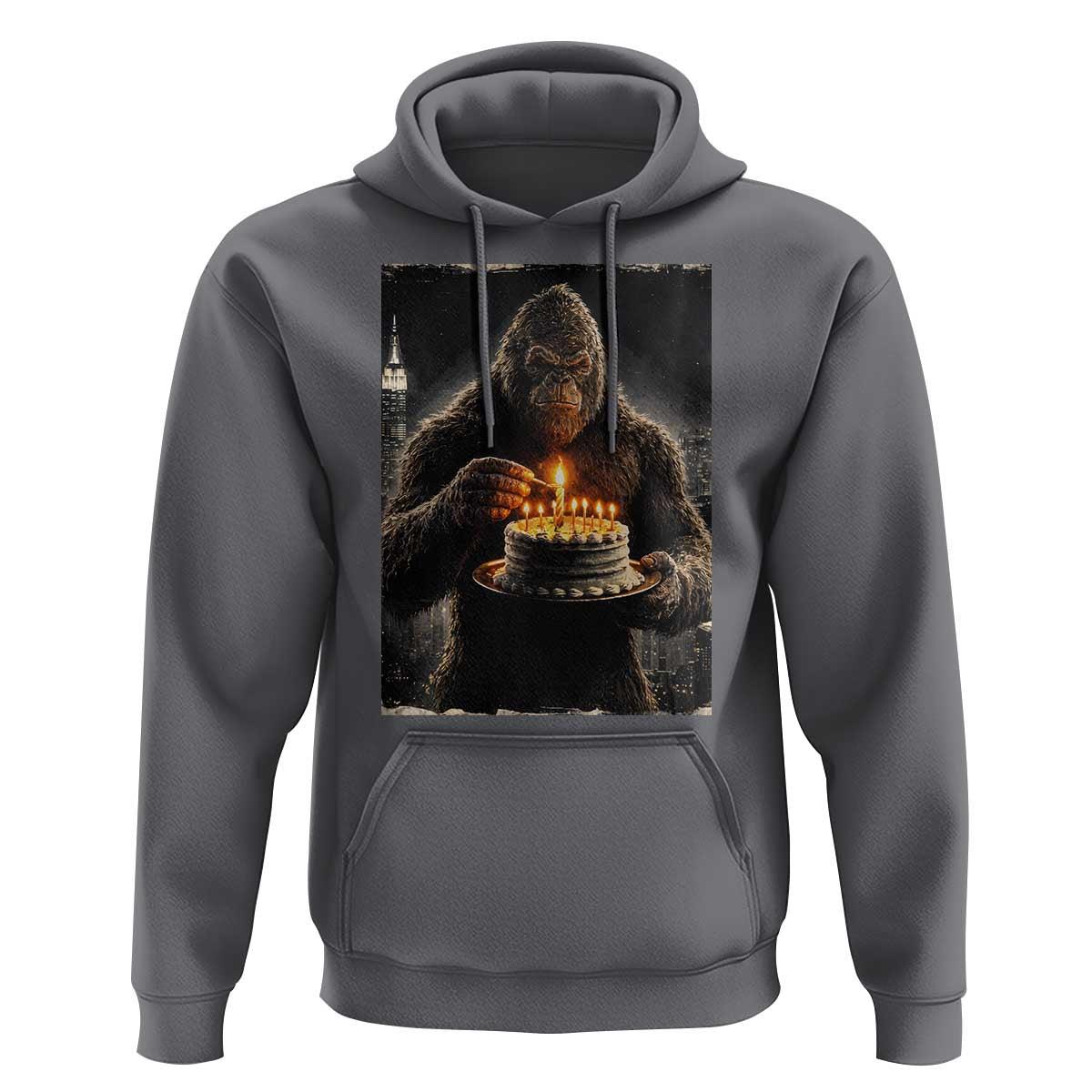 Funny Birthday Bigfoot Hoodie Sasquatsch Bday Party Vintage Graphic Japanese Art