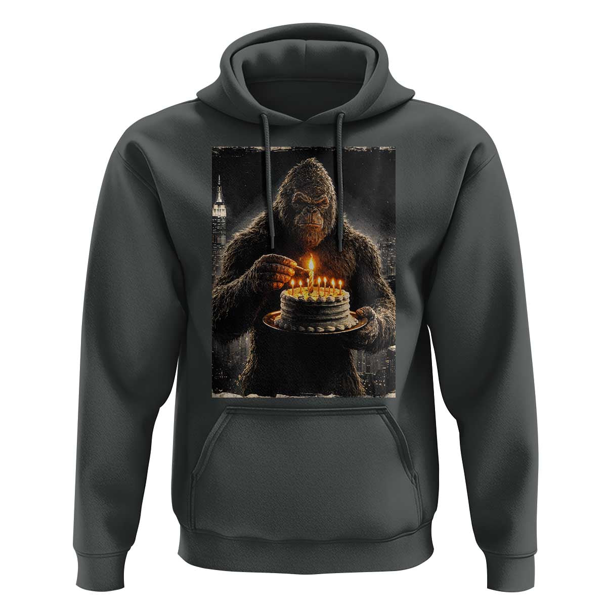 Funny Birthday Bigfoot Hoodie Sasquatsch Bday Party Vintage Graphic Japanese Art