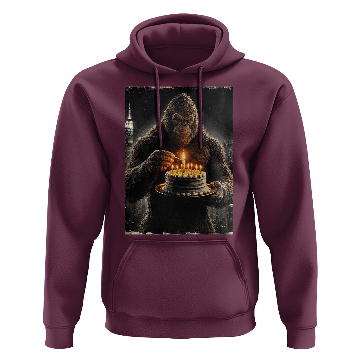 Funny Birthday Bigfoot Hoodie Sasquatsch Bday Party Vintage Graphic Japanese Art