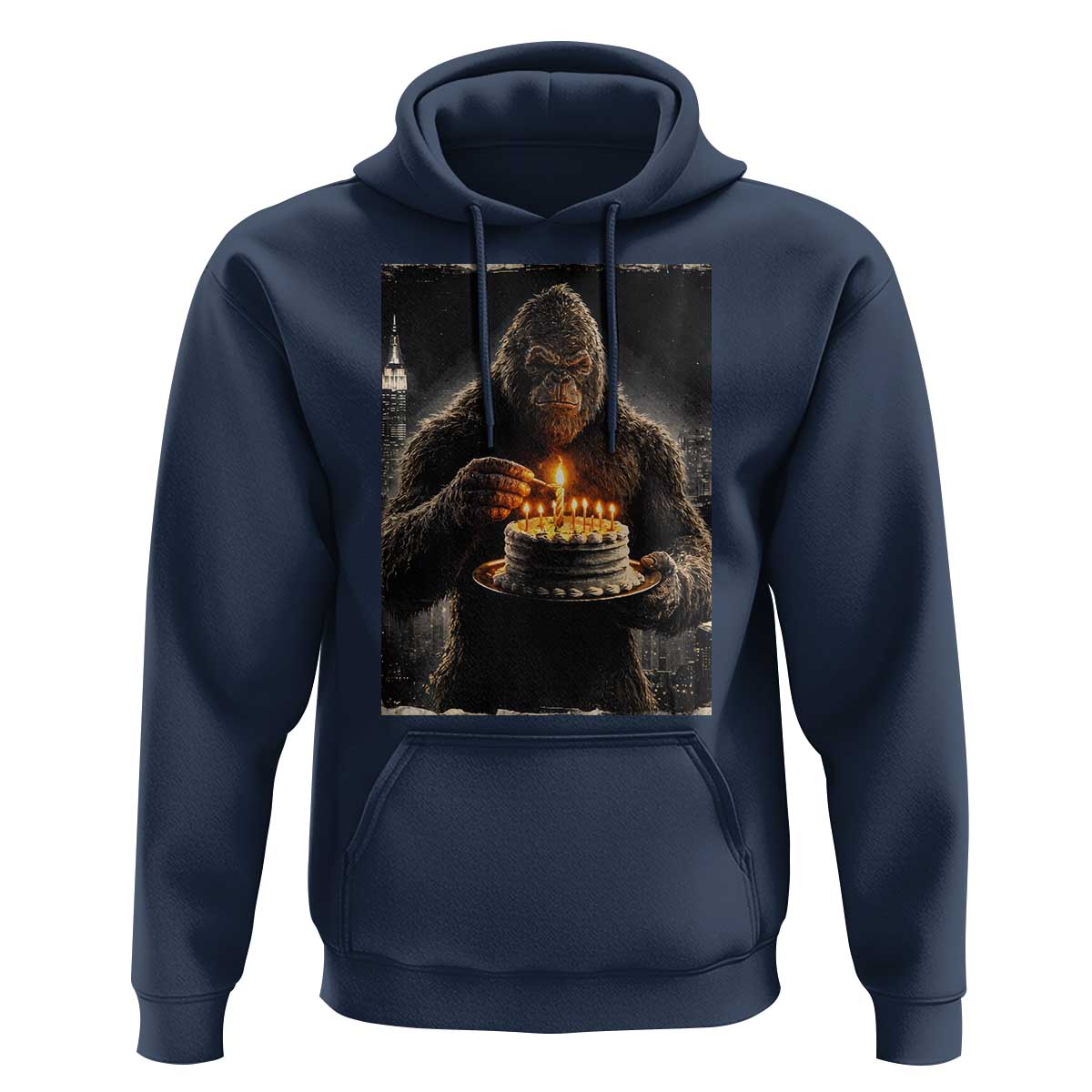 Funny Birthday Bigfoot Hoodie Sasquatsch Bday Party Vintage Graphic Japanese Art