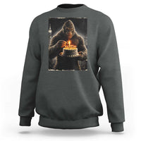 Funny Birthday Bigfoot Sweatshirt Sasquatsch Bday Party Vintage Graphic Japanese Art