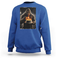 Funny Birthday Bigfoot Sweatshirt Sasquatsch Bday Party Vintage Graphic Japanese Art