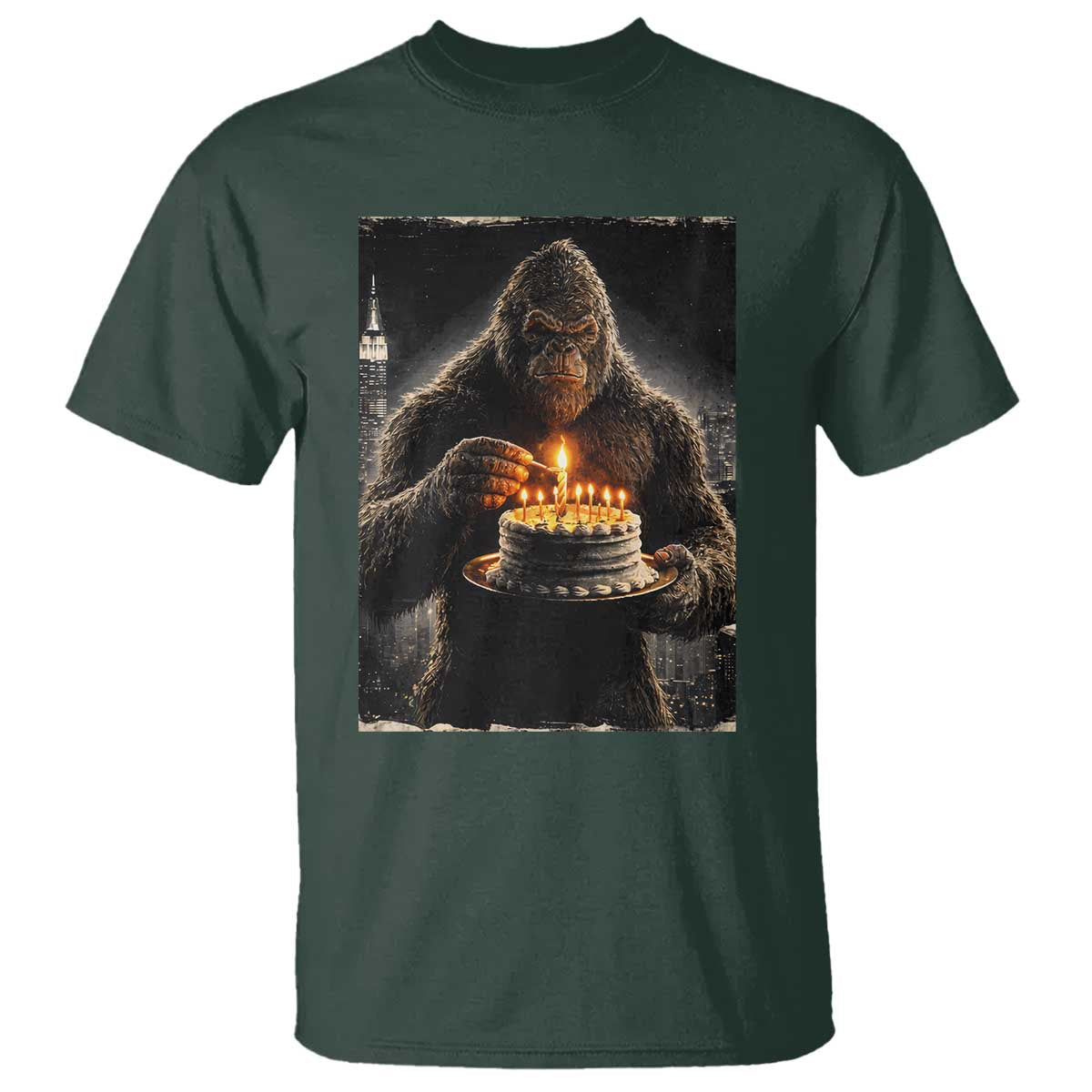 Funny Birthday Bigfoot T Shirt Sasquatsch Bday Party Vintage Graphic Japanese Art