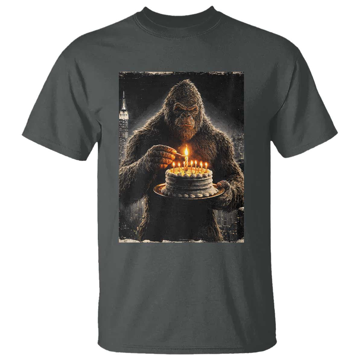 Funny Birthday Bigfoot T Shirt Sasquatsch Bday Party Vintage Graphic Japanese Art