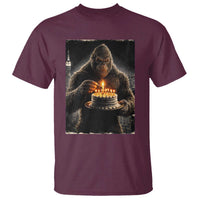 Funny Birthday Bigfoot T Shirt Sasquatsch Bday Party Vintage Graphic Japanese Art