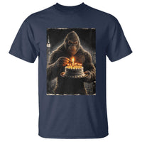 Funny Birthday Bigfoot T Shirt Sasquatsch Bday Party Vintage Graphic Japanese Art