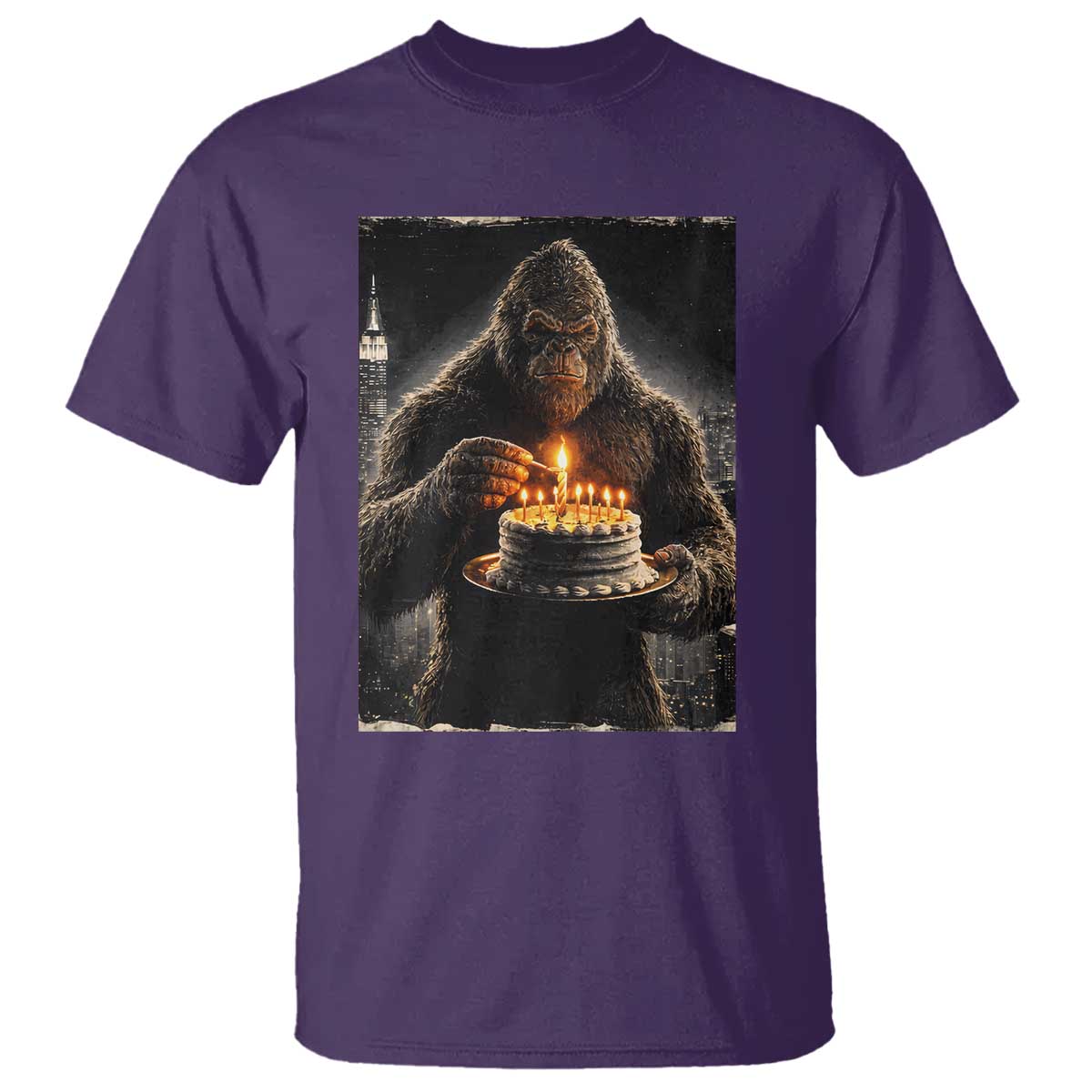 Funny Birthday Bigfoot T Shirt Sasquatsch Bday Party Vintage Graphic Japanese Art