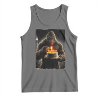 Funny Birthday Bigfoot Tank Top Sasquatsch Bday Party Vintage Graphic Japanese Art