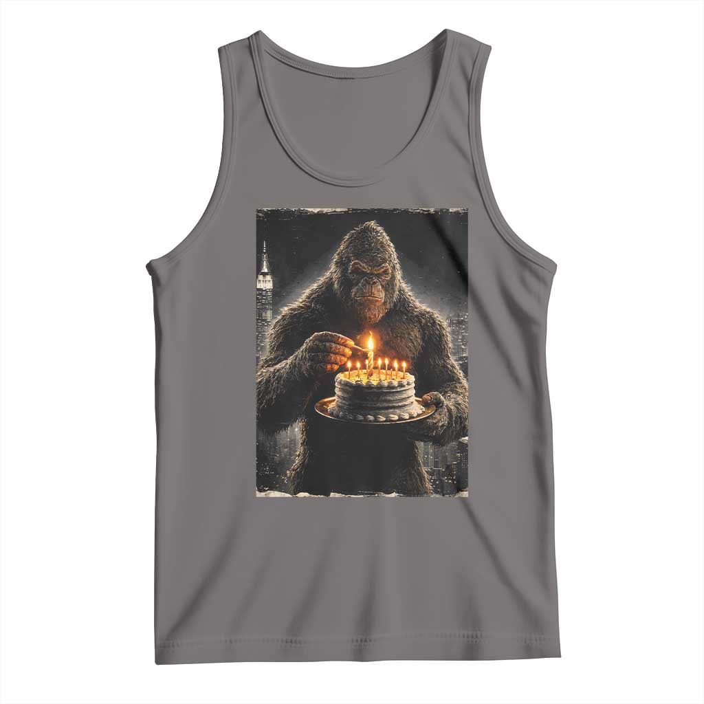 Funny Birthday Bigfoot Tank Top Sasquatsch Bday Party Vintage Graphic Japanese Art