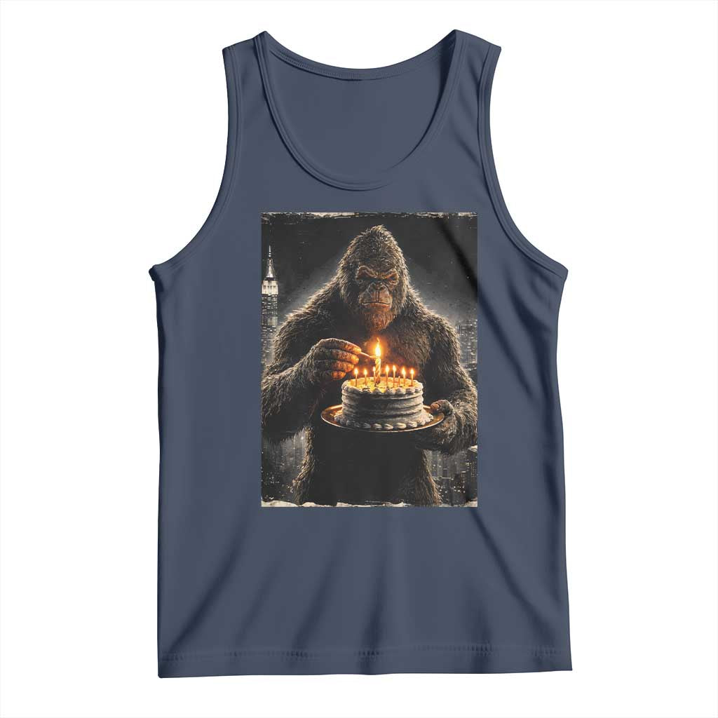 Funny Birthday Bigfoot Tank Top Sasquatsch Bday Party Vintage Graphic Japanese Art