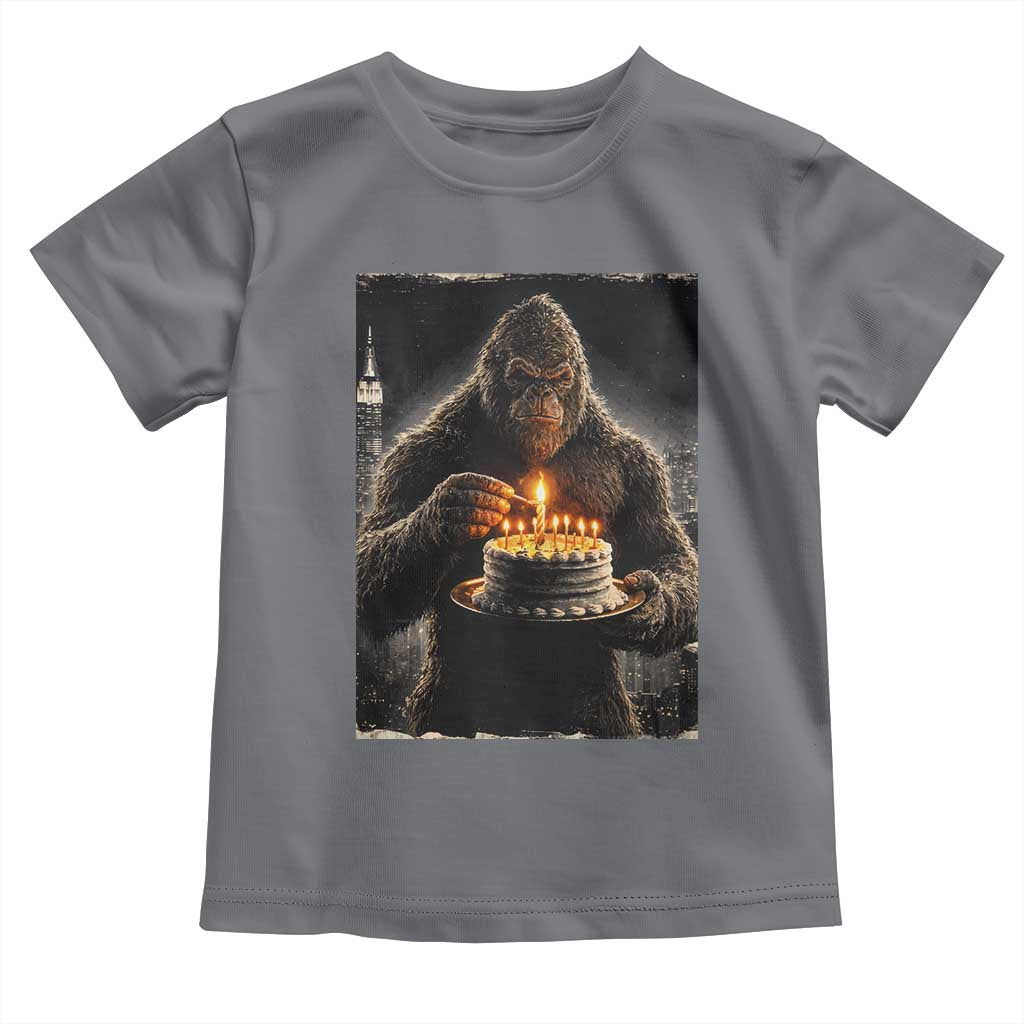 Funny Birthday Bigfoot Toddler T Shirt Sasquatsch Bday Party Vintage Graphic Japanese Art