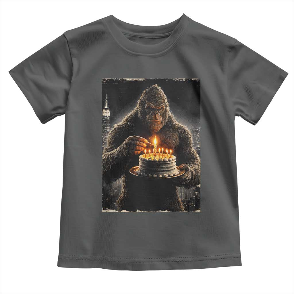 Funny Birthday Bigfoot Toddler T Shirt Sasquatsch Bday Party Vintage Graphic Japanese Art