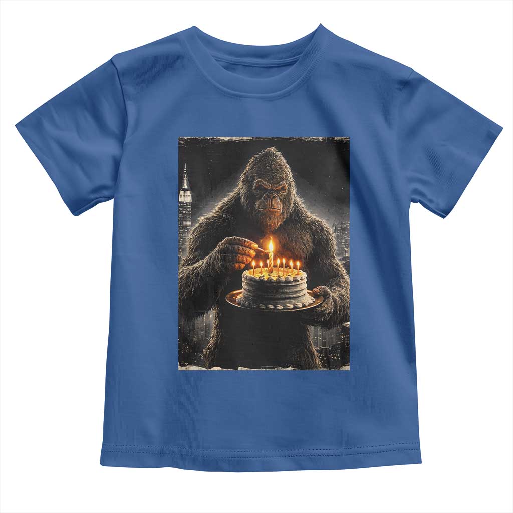 Funny Birthday Bigfoot Toddler T Shirt Sasquatsch Bday Party Vintage Graphic Japanese Art