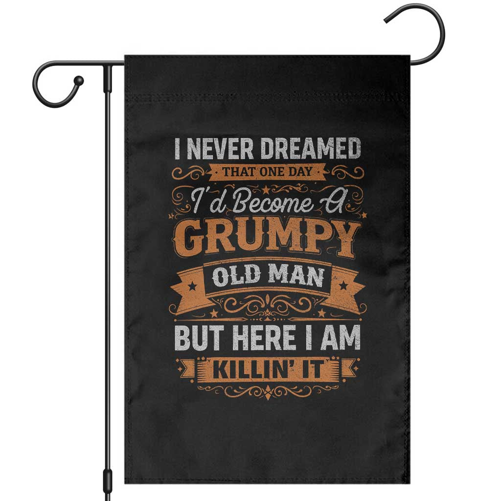 Funny Man Saying Garden Flag Become A Grumpy Old Man Grandpa Dad