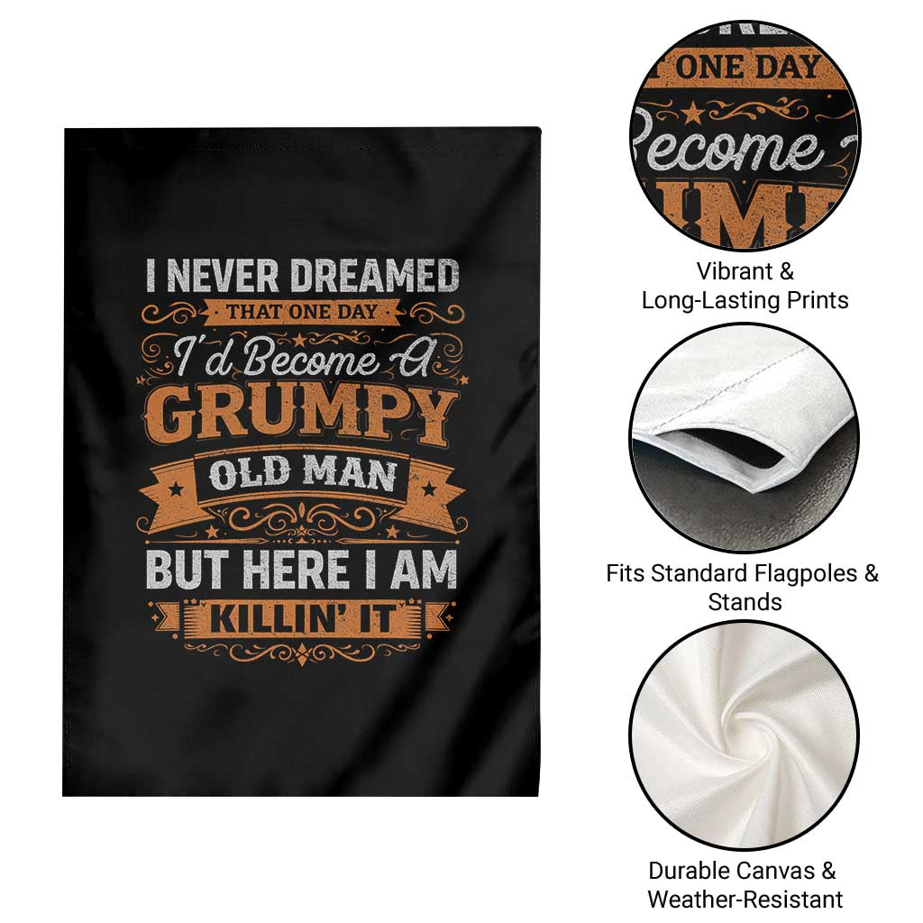 Funny Man Saying Garden Flag Become A Grumpy Old Man Grandpa Dad