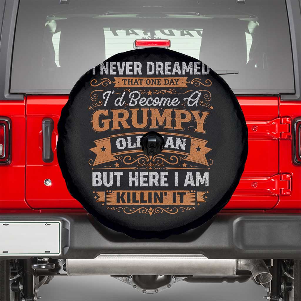 Funny Man Saying Spare Tire Cover Become A Grumpy Old Man Grandpa Dad