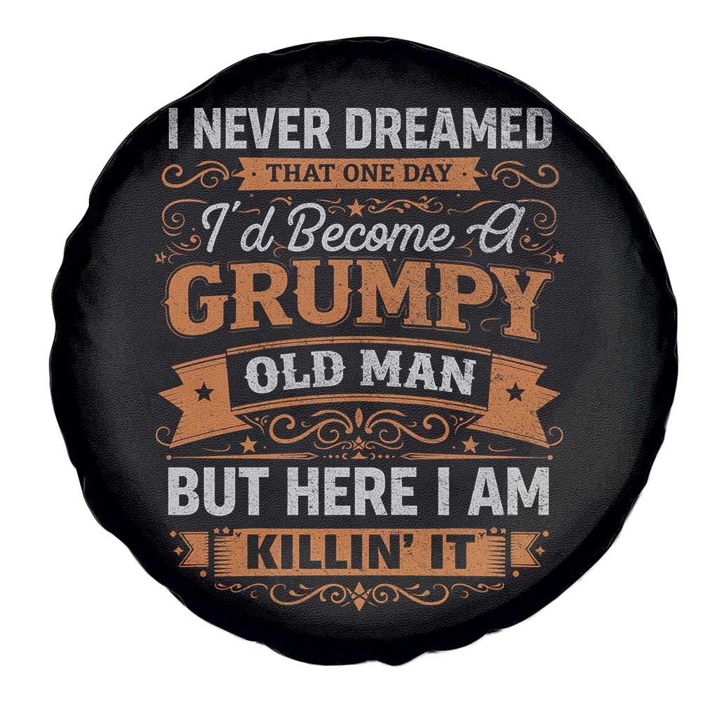 Funny Man Saying Spare Tire Cover Become A Grumpy Old Man Grandpa Dad