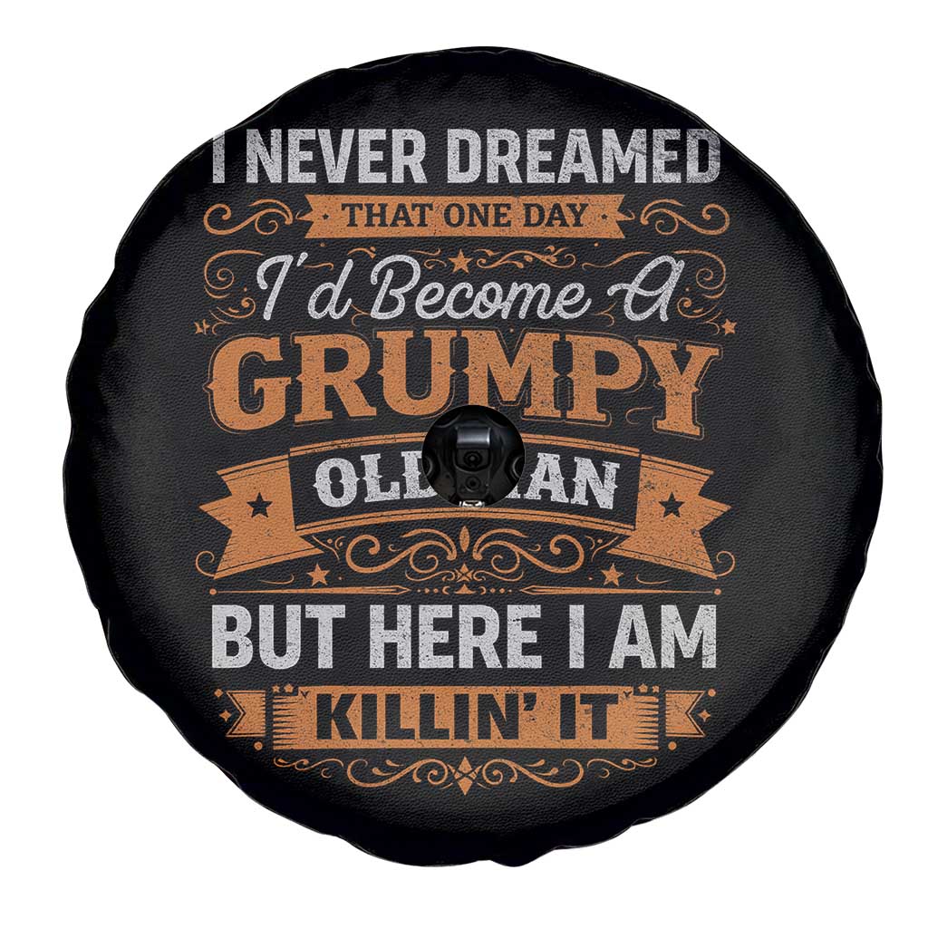 Funny Man Saying Spare Tire Cover Become A Grumpy Old Man Grandpa Dad