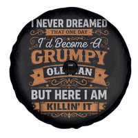 Funny Man Saying Spare Tire Cover Become A Grumpy Old Man Grandpa Dad