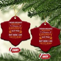 Funny Man Saying Ceramic Ornament Become A Grumpy Old Man Grandpa Dad