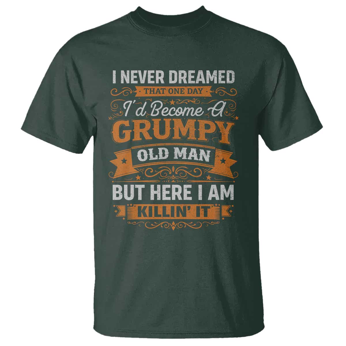 Funny Man Saying T Shirt Become A Grumpy Old Man Grandpa Dad
