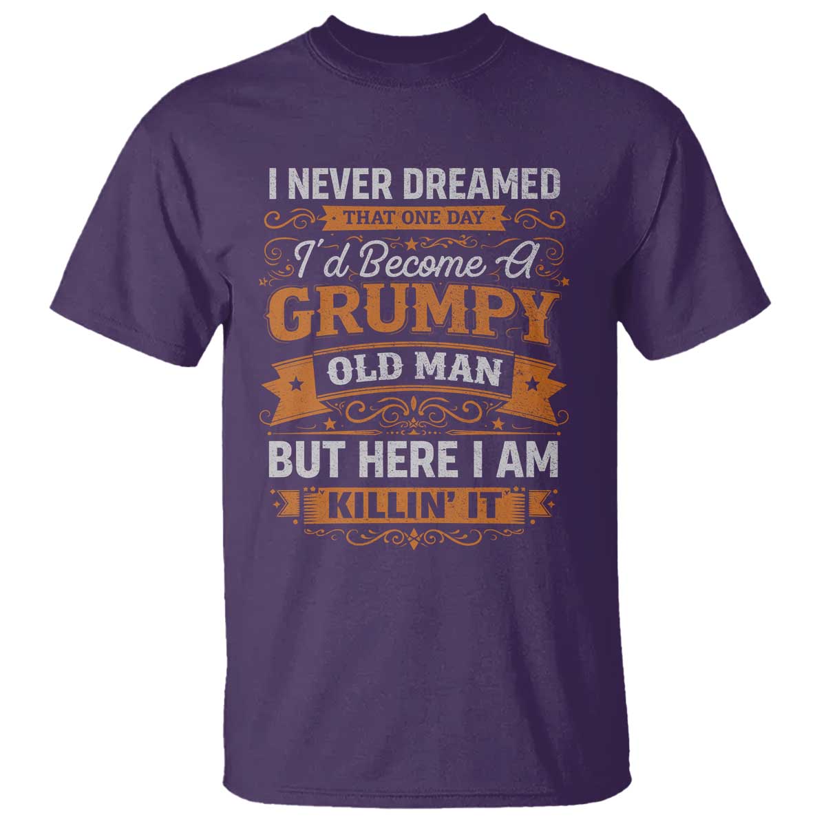Funny Man Saying T Shirt Become A Grumpy Old Man Grandpa Dad