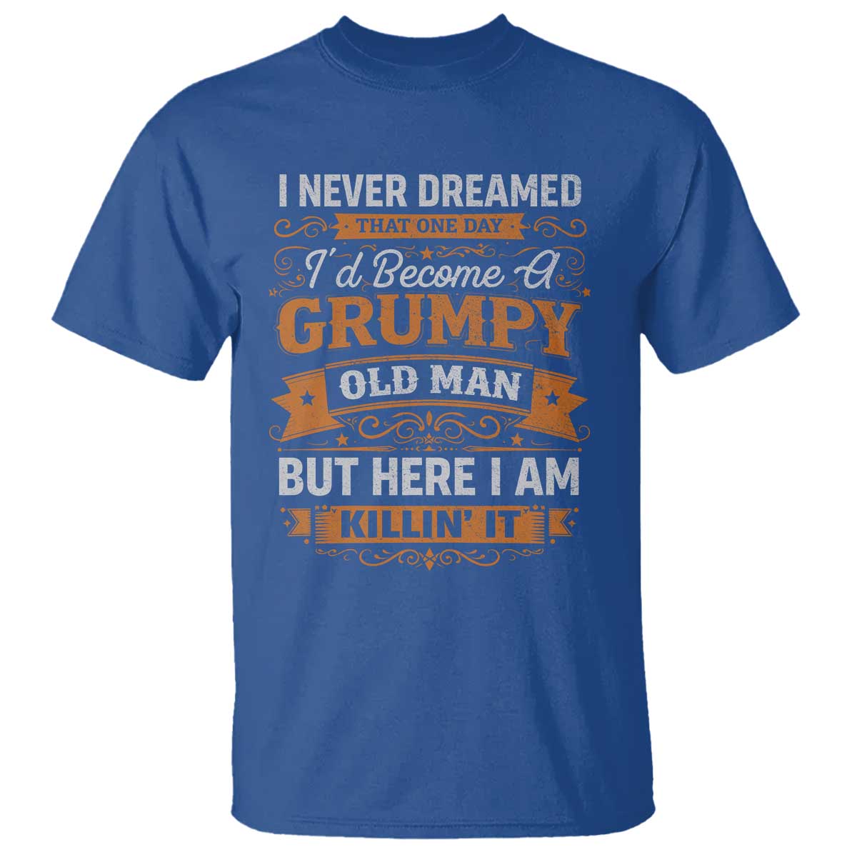 Funny Man Saying T Shirt Become A Grumpy Old Man Grandpa Dad