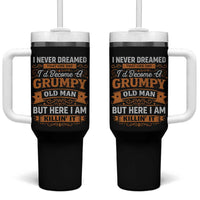 Funny Man Saying Tumbler With Handle Become A Grumpy Old Man Grandpa Dad
