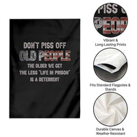 Dont Piss Off Old People Garden Flag Funny Saying Retro Sarcastic Birthday Gifts