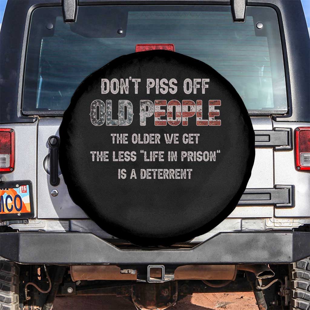 Dont Piss Off Old People Spare Tire Cover Funny Saying Retro Sarcastic Birthday Gifts