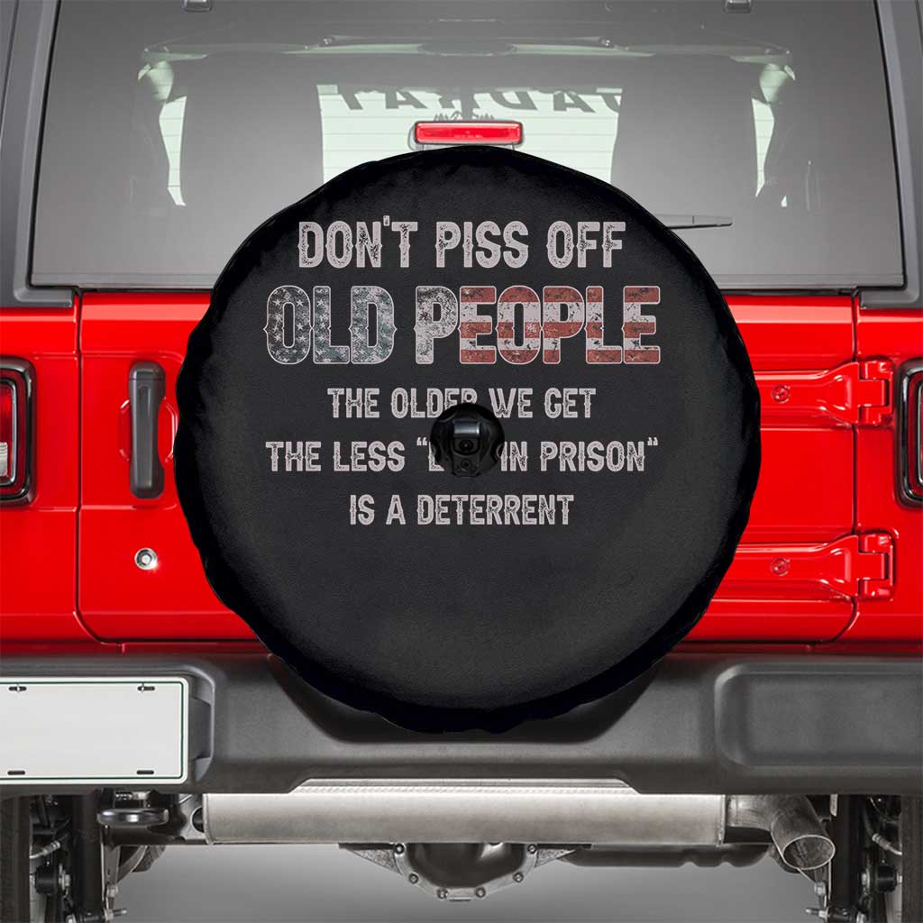 Dont Piss Off Old People Spare Tire Cover Funny Saying Retro Sarcastic Birthday Gifts