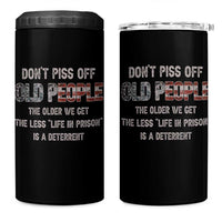 Dont Piss Off Old People 4 in 1 Can Cooler Tumbler Funny Saying Retro Sarcastic Birthday Gifts