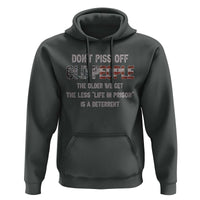 Dont Piss Off Old People Hoodie Funny Saying Retro Sarcastic Birthday Gifts