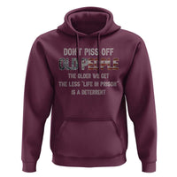Dont Piss Off Old People Hoodie Funny Saying Retro Sarcastic Birthday Gifts