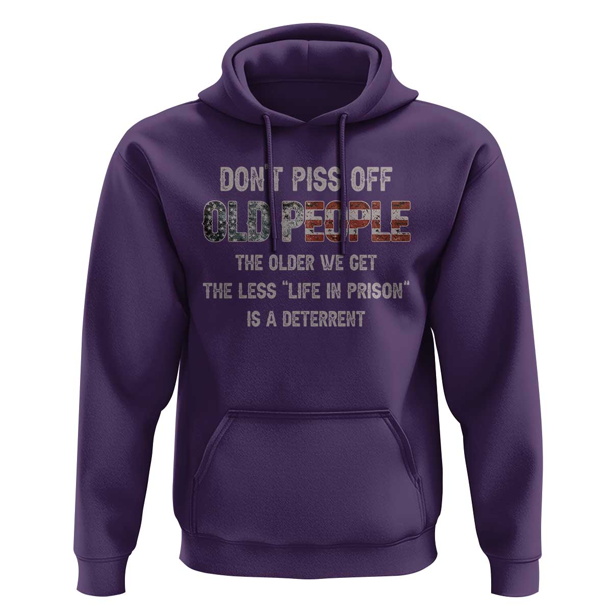 Dont Piss Off Old People Hoodie Funny Saying Retro Sarcastic Birthday Gifts