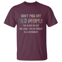 Dont Piss Off Old People T Shirt Funny Saying Retro Sarcastic Birthday Gifts