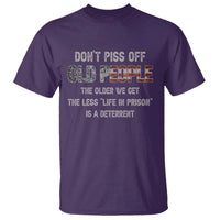 Dont Piss Off Old People T Shirt Funny Saying Retro Sarcastic Birthday Gifts