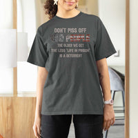 Dont Piss Off Old People T Shirt For Women Funny Saying Retro Sarcastic Birthday Gifts