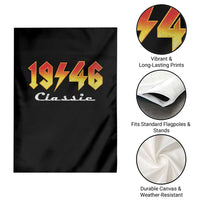 80th Birthday Garden Flag Classic Born 1946 Turning 80 Year Old