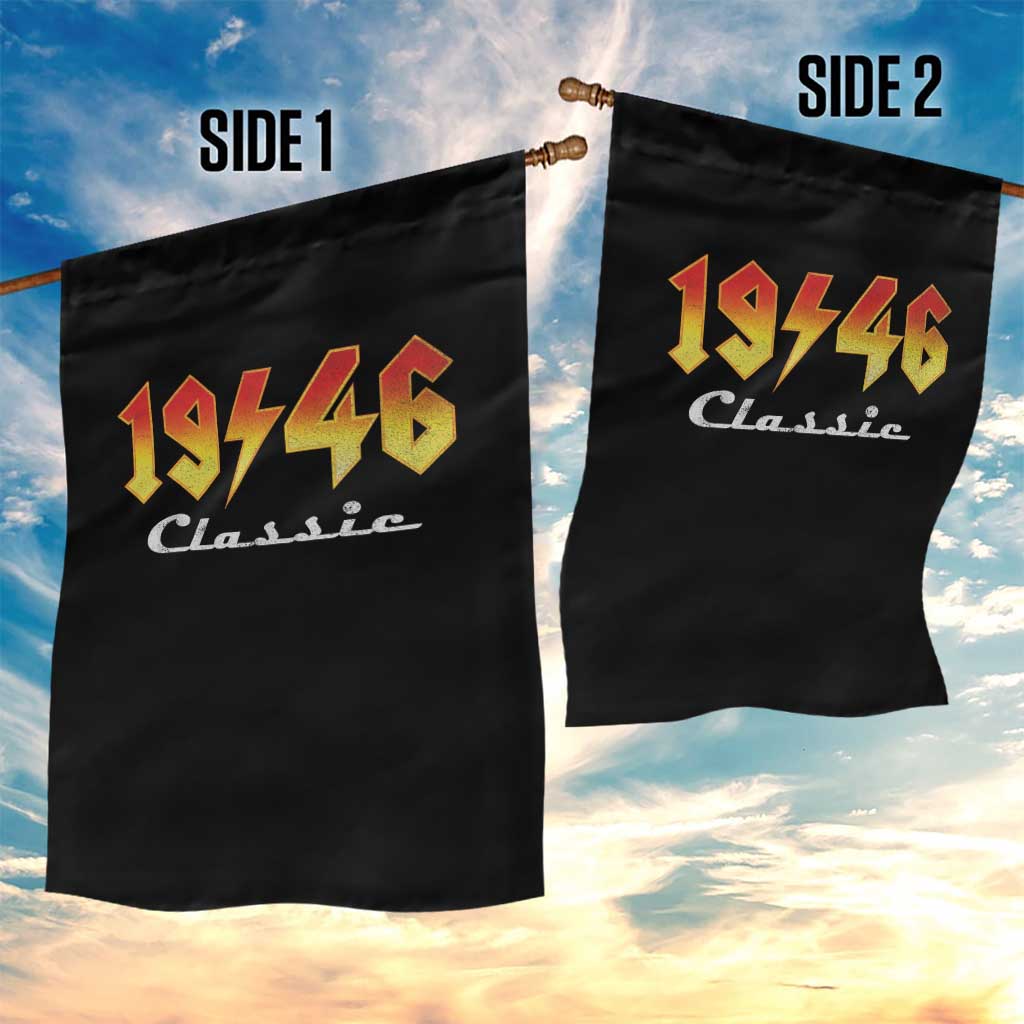 80th Birthday Garden Flag Classic Born 1946 Turning 80 Year Old