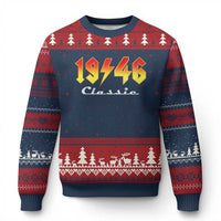 80th Birthday Ugly Christmas Sweater Classic Born 1946 Turning 80 Year Old