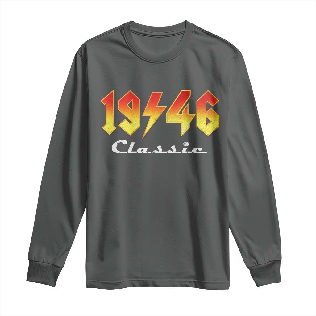 80th Birthday Long Sleeve Shirt Classic Born 1946 Turning 80 Year Old