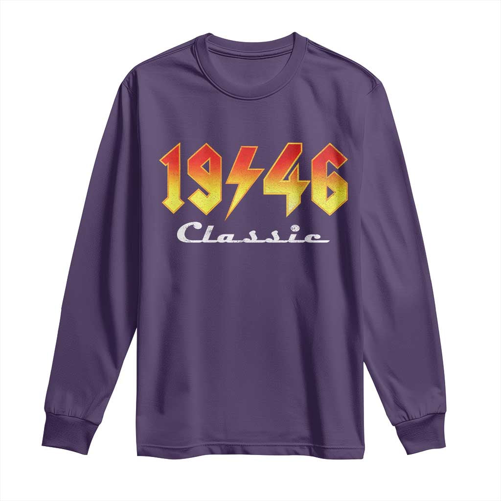 80th Birthday Long Sleeve Shirt Classic Born 1946 Turning 80 Year Old