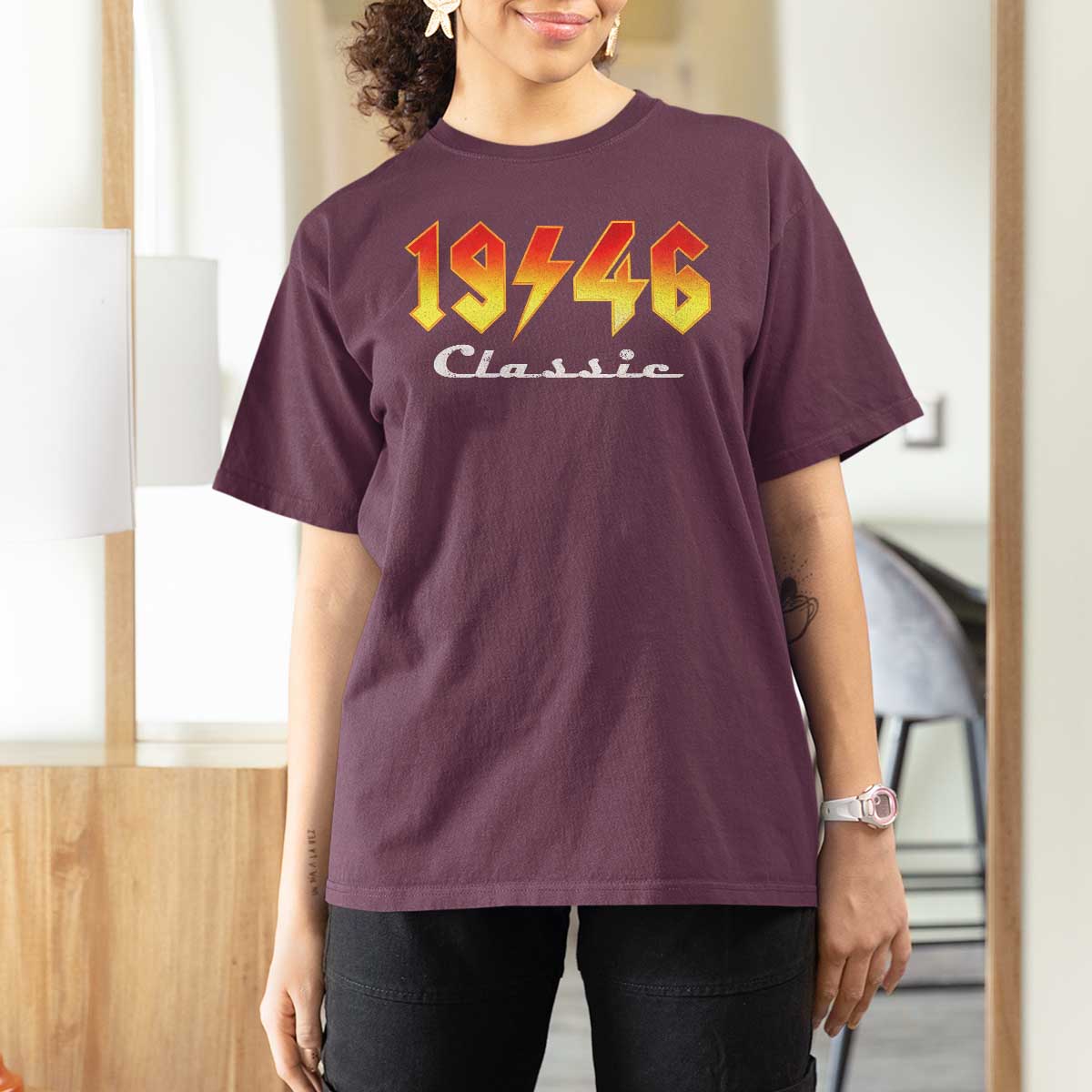 80th Birthday T Shirt For Women Classic Born 1946 Turning 80 Year Old