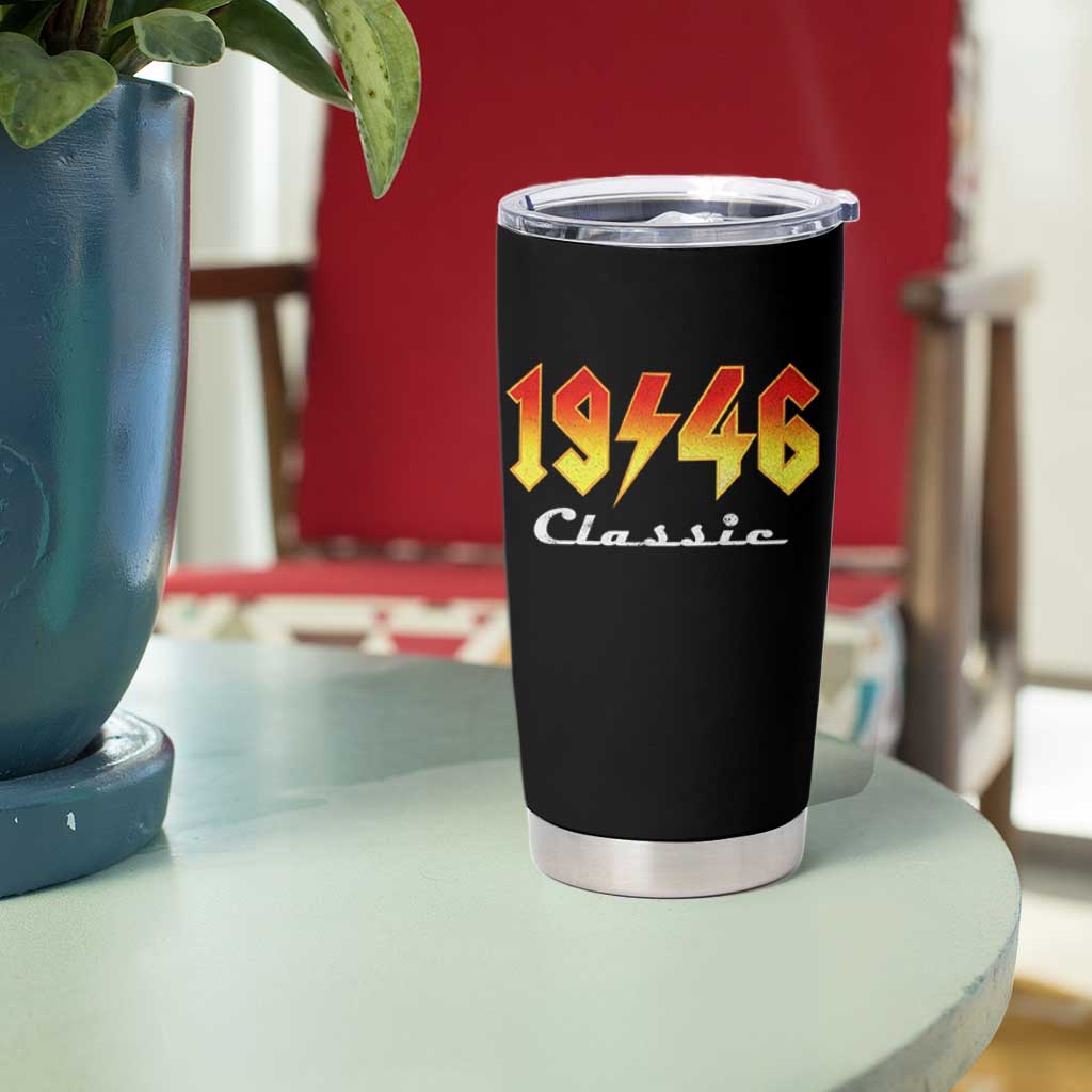 80th Birthday Tumbler Cup Classic Born 1946 Turning 80 Year Old