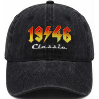 80th Birthday Washed Cotton Baseball Cap Classic Born 1946 Turning 80 Year Old